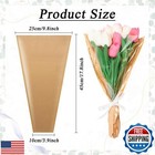 Kosotody 50pcs Flower Bags For Bouquets flower Packing Kraft Paper Sleeves Wi