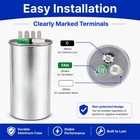 Air Conditioner 35 5uf  Round Dual Run Capacitor     35 5 Mfd  450vac New