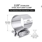  2 25 Inch Exhaust Clamp - Butt Joint Band Coupler Sleeve  4 Pcs  - Stainless 