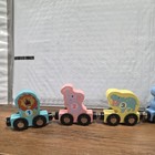 Wooden Magnetic Train Set Of 11 Pieces- 0-10 Numbers Animals Train Car Kids Euc