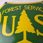 Vintage Forest Service Sign - Agricultural National Park Porcelain Gasoline Sign
