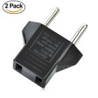 2 X European Euro Eu To Us Usa Travel Wall Power Plug Outlet Converter Adapter