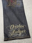 Vintage Christian Audigier Jeans Mens 42x34  44x32  Panther Button Fly Y2k