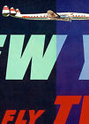 1960s New York Times Square Twa Vintage Style Travel Poster - 20x30