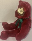 Ty Stuffed Animal 14    Beanie Buddies Cranberry Red Teddy Beanie Baby Bear 1998