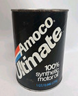Vntg Amoco Ultimate 100  Synthetic Motor Oil Unopened Full Qt Rare 1980s