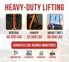  2 Pack  Endless Round Sling 12  Orange 40000  Vll Crane Rigging Hoist Wrecke   