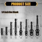 Drill Socket Adapter 8 Piece  Black Impact Sockets Adapter Set Fit For 1 4   3 8