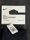 Nike Dri-fit Lightweight Running Gloves Women s Size Large Black Silver New