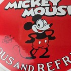 Vintage Coca Cola Sign - Refreshing Soda Mickey Mouse Gas Porcelain Disney Sign