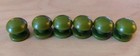 Green Bakelite Button Cuff Collar Studs Set Of 6 Vintage 