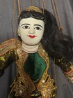 Vintage 14  Burmese Marionette Puppet Hand-carved Princess Dancer W  Real Hair