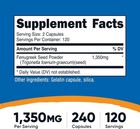 Nutricost Fenugreek Seed 1350mg Supplement Gluten Free 240 Capsules