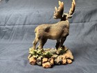 Vintage Ceramic Standing Bull Moose By Lake Figurine Art Pottery