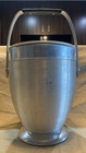 Vintage Mid Century Modern Kromex Atomic Spun Aluminum Tall Ice Bucket W lid 12 
