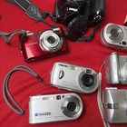 Digital Camera Lot Bundle Of 7 For Parts  Repair Canon Nikon Sony Casio