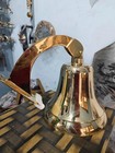 Antique Nautical Hanging Door Bell Brass Ship 18  Big Wall Mounted Bracket Gift