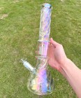 15  Heavy Glass Bong 2lb Smoking Hookah Colorful Percolate Water Pipe 14mm
