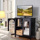 Accent Storage Cabinet With 2 Doors Decorative Cabinet Buffet   Sideboard