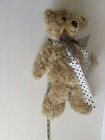 First   Main Beige Plush Teddy Bear W  Ribbon Bow  Small 6-14 In  25d5185