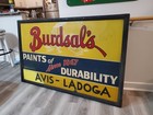 C 1950s Original Vintage Burdsal s Paint Sign Metal Framed Durability Since 1867