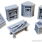 28mm Monster Hunter Dungeons   Dragons Dnd D d Village Furniture Library Scatter