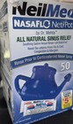 Neilmed Nasaflo Neti Pot With 50 Premixed Packets  firm Blue Pot 