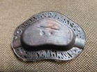 Minden Nebraska Metal Souvenir Ashtray Pioneer Village - Covered Wagon