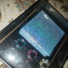 Nwt Bebe Holographic Baby Blue Snakeskin Coasters And Atomic Star Glass Charms