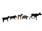 Set Of 5 Schleich Animal Figures Am Limes 69 Turtle  Boar  Moose Cow    Calf    