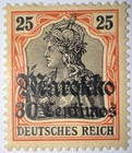 Travelstamps  Germany Offices In Morocco Ovpt Stamp Scott  49 Mint Mogh Wmk