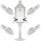 Absinthe Fountain And Spoon Set - Glass Pearl Bubble Fountain Dripper With 4 
