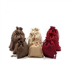 1 5 10 50pcs Linen Burlap Gift Bags Drawstring Pouch Wedding Jewelry Storage Bag
