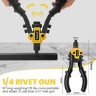 Rivet Gun Kit With 200 Pcs Blind Rivets 5 Interchangeable Nosepieces Hand Tool
