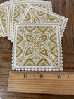 Set Of 12 Vintage Paper Coasters - Holiday card Party
