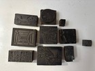 Vtg Wood   Metal Block Stampers Lot Of 10 Printing Press Stamp Letterpress