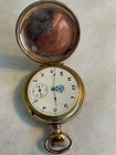 Antique Working  Ford  v  Crest Pocket Watch  Gold Hunter Case  Eligin Watch Co 