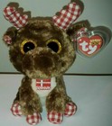 Ty Beanie Boos - Rasmus Moose Denmark Excl  6  New Mwmt Plush Stuffed Animal Toy