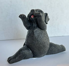 Ganz Black Labrador Retriever Lab Dog Yoga Figurine Resin 5  Tall X 2 
