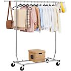 Heavy Duty Clothing Garment Rack Rolling Clothes Organizer 200 Lbs Max