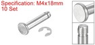 10 Set M4 X 18mm Stainless Steel Cylindrical Shaft Snap Ring Locating Pin