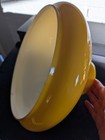Large Vintage Yellow Glass Lamp Shade