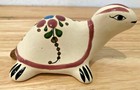 Vintage Mexican Folk Art Hand Paint Pottery Lot Of 2 Turtles Signed Name Mexico