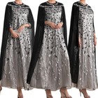 Luxury Embroidery Muslim Women Kaftan Dubai Abaya Maxi Dress Islamic Caftan Gown