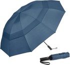 46 62 Inch Large Travel Umbrellas For Rain Windproof  10 Ribs Compact Reverse   