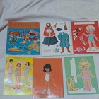 Vintage 1970 s Paper Doll Book Lot  Whitman  Saalfield  Lowe  Inc 6 Books Uncut