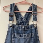 Gap Denim Girls Size Xl Jean Denim Bib Overalls Blue Distressed Stonewashed