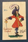 2 Vtg Walt Disney Tobler Chocolates Postcards Captain Hook   3 Little Pigs