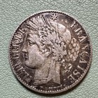 1888 A 1 Franc France French Silver Coin World Silver Coin Better Condition Vf 