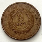 1868 Two Cent Piece-damage Planchet Xf Condition Or Better Bk2033